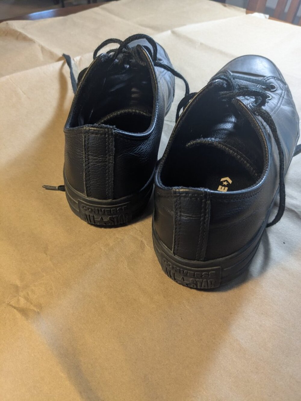 Converse Chuck Taylor All Star Low Black Mono Men's 11.5 Leather - Picture 8 of 16